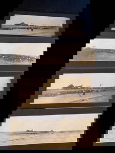 Lot of Four Roswell NM Cattle Herding Panoramic Photos 1900: Lot of four Roswell NM cattle herding/roundup panoramic photos. Mat measures 11.75" x 5.5" and visible photos measure 9.75" x 4". Domestic shipping $12.