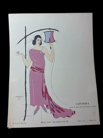 1924 Japonika Robe du Soir, de Madeleine Vionne, Gazette Paris