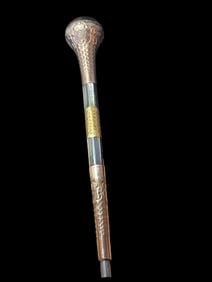 Victorian Mother of Pearl and Gold Filled Umbrella Handle