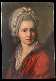 SCARCE 1788 Signed Oil Painting on Metal