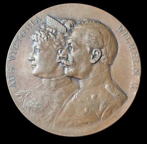 1902 Bronze Coin/Medallion - Wiilhelm II and Auguste Victoria