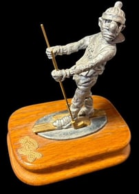 Ronald A Lee Collection Pewter Skiing Clown Figure
