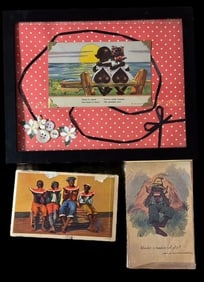 Lot of Three Black Americana Vintage Post Cards Ca. 1940s