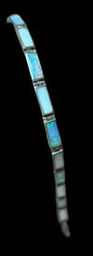 Sterling Bracelet with Opal and Mother of Pearl