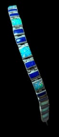 Sterling, Opal and Lapis Bracelet