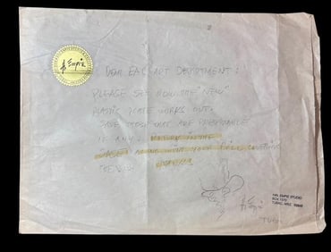 Original Hal Empie Signed Cartoon Drawing Tubac, AZ