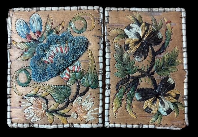 Birchwood and Moose hair Huron Card Case Ca. 1840 (1 of 4)