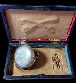 RARE presentation Russell & Son Pocket Watch 1884 John G Bourke