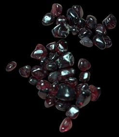 Lot of Rough Cut Polished Garnet Stones