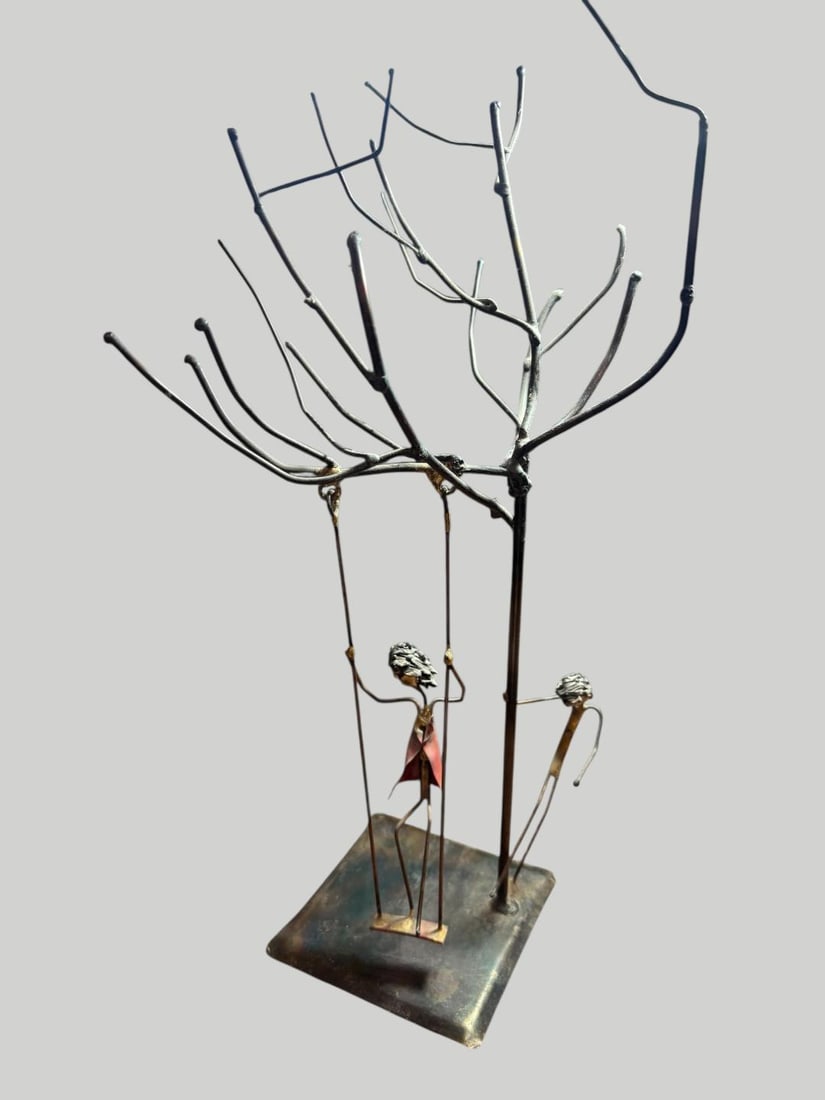 Signed B.A. Vintage Studio Toronto Metal Sculpture Swing (1 of 3)