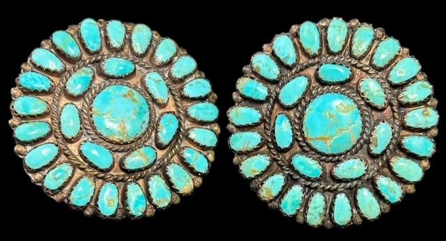 Native American Navajo Signed Earrings Larry Moses Begay (1 of 2)