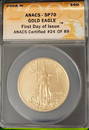 2008 W Gold American First Day of Issue $50 Coin