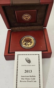 2013 W One Ounce American Buffalo $50 Gold Coin Reverse Proof