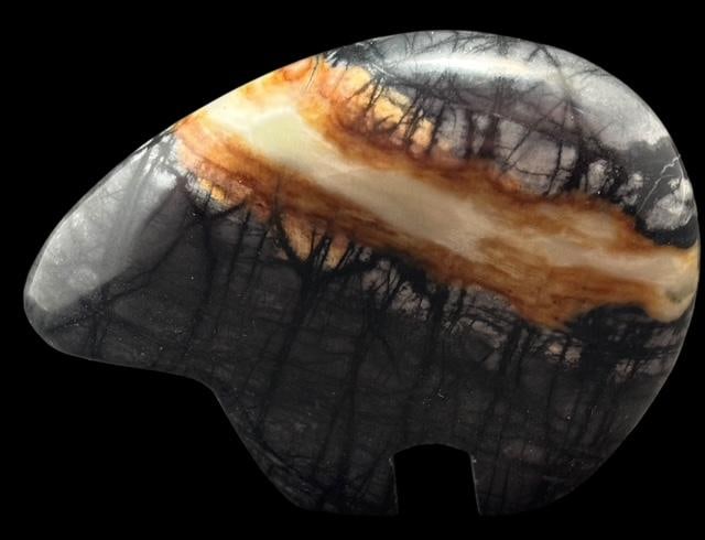 Picasso Marble Stone Carved Zuni Bear Fetish (1 of 2)