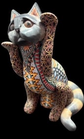 John Stuart Anderson Polymer Clay Cat Figure