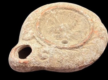 Ancient Greek Clay Oil Lamp 5th-6th Century