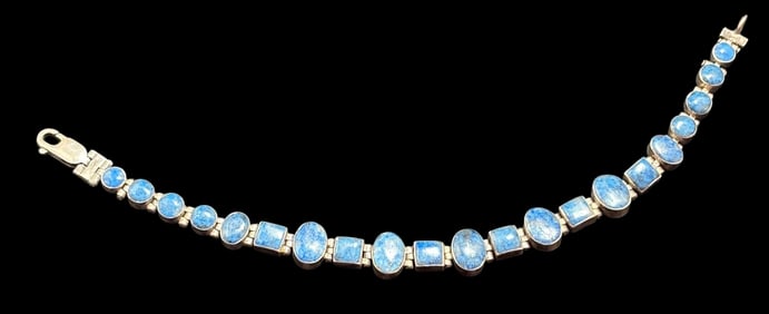 Sterling and Lapis Bracelet