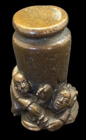 Antique Japanese Bronze Opium Scale Weight