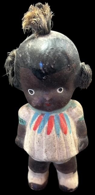 Vintage Japanese Black Americana Bisque Doll (1 of 2)