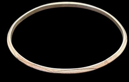 Native American Navajo Sterling Bangle Bracelet