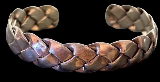 Sterling Braided Cuff Bracelet