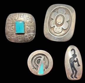 Lot of Four Native American Sterling Jewelry Pieces