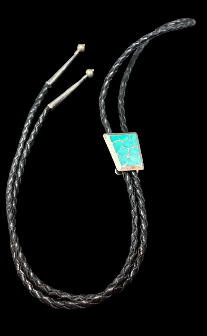 Native American Sterling Bolo Tie (1 of 2)