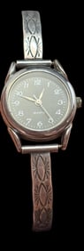 Native American Navajo Sterling Watch Band Signed TG