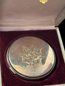 Vintage Sterling Ladies Compact in Original Box