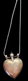 Sterling Snuff Bottle Pendant Necklace