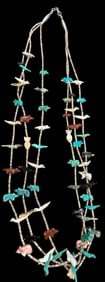 Native American Zuni Multi Stone Fetish Necklace