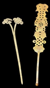 Pair of Antique Chinese Hairpins
