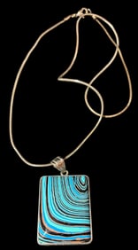 Calsilica Stone Pendant Necklace