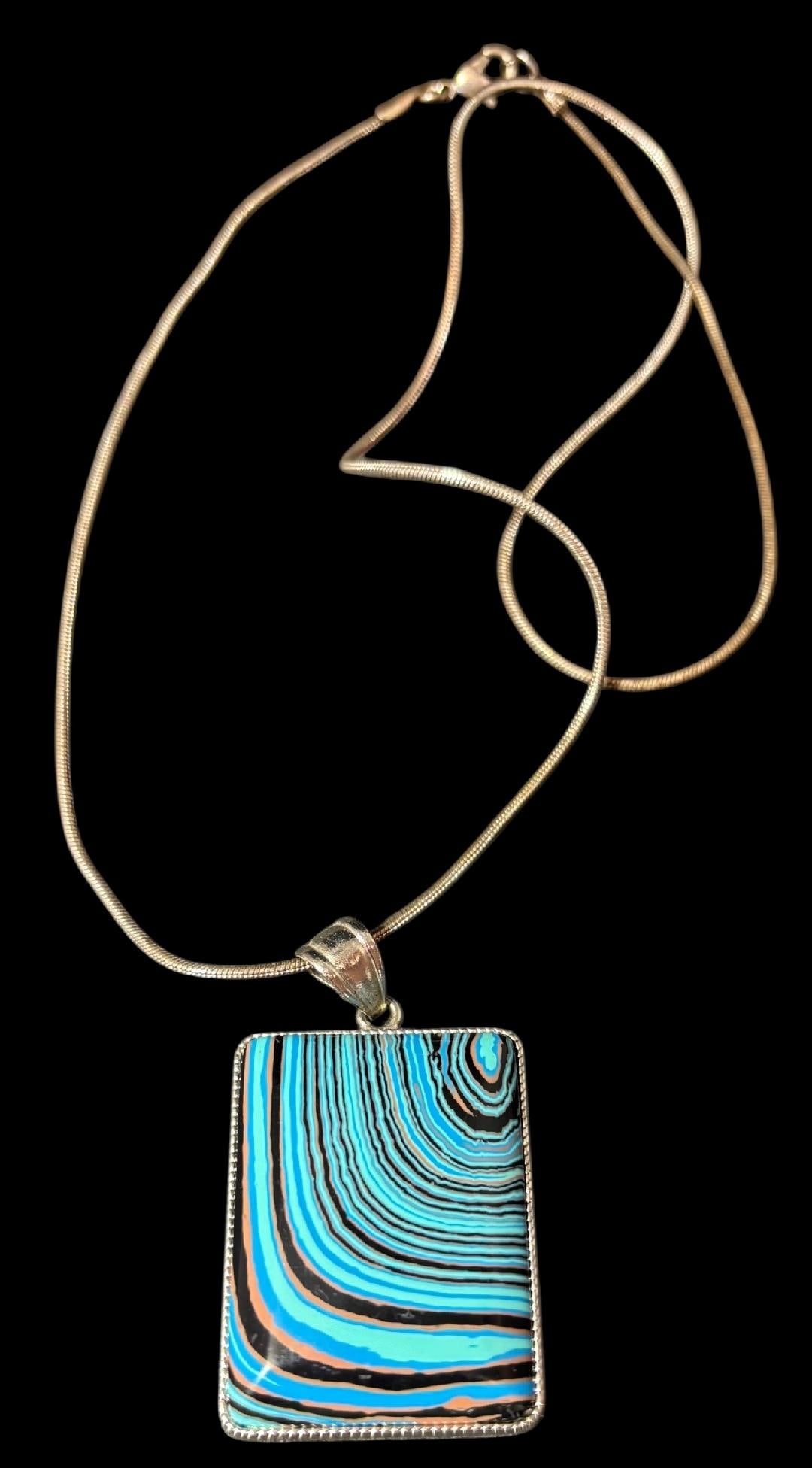 Calsilica Stone Pendant Necklace (1 of 3)