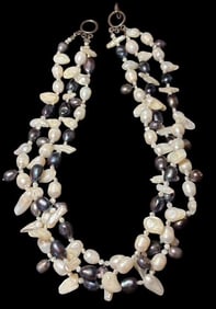 Multi Strand Freshwater Pearl Necklace
