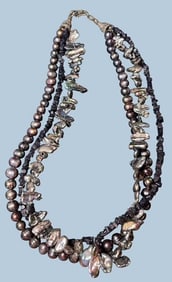 20" Multi-Strand Colorized Cultured Pearl Necklace