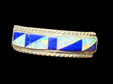 Zuni Opal and Lapis Ring