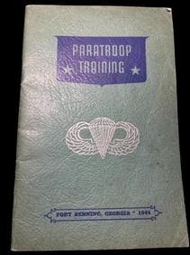 1944 WWII Paratroop Training Manual with Log Notes Fort Benning, GA