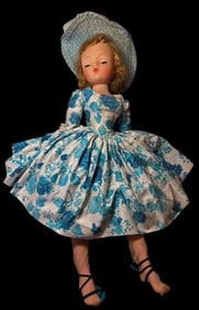 Original Madame Alexander Cissy Doll in Rare Blue Camellia Dress