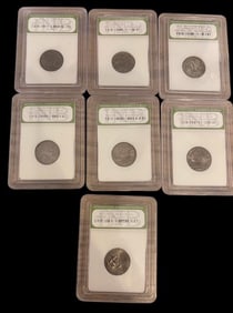 Lot of Seven Brilliant Uncirculated Jefferson Nickels