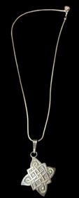 Sterling Designer Celtic Knot Pendant Necklace