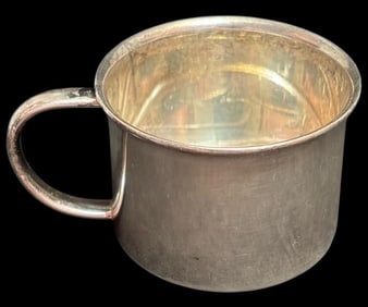 Towle Sterling Baby Handled Cup Incised Rabbit on Base