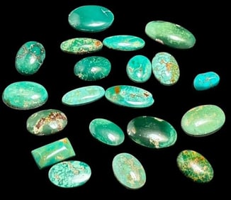 Lot of Twenty Assorted Turquoise Cabachons