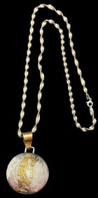 Native American Navajo Sterling and Gold-Filled Pendant Necklace