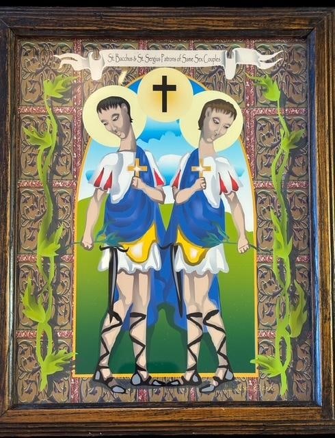 Signed Maria Cristina Print St. Bacchus and St. Sergious Patrons of Same Sex Couples (1 of 3)