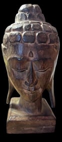 Hand-Carved Wooden Hindu Shiva Old India