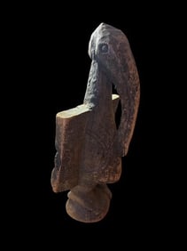 Mid Century West African Senufo Carved Wood Bird