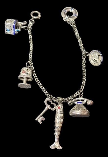 Silver and Sterling Charm Bracelet (1 of 2)