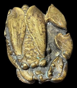 Antique Brass Chinese Ciacada Paperweight