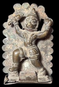 Antique Vajrapani Chana Dorje Mahakala Metal Amulet